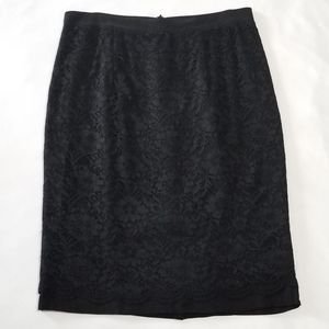 Boden Women's Black Lace Pencil Skirt